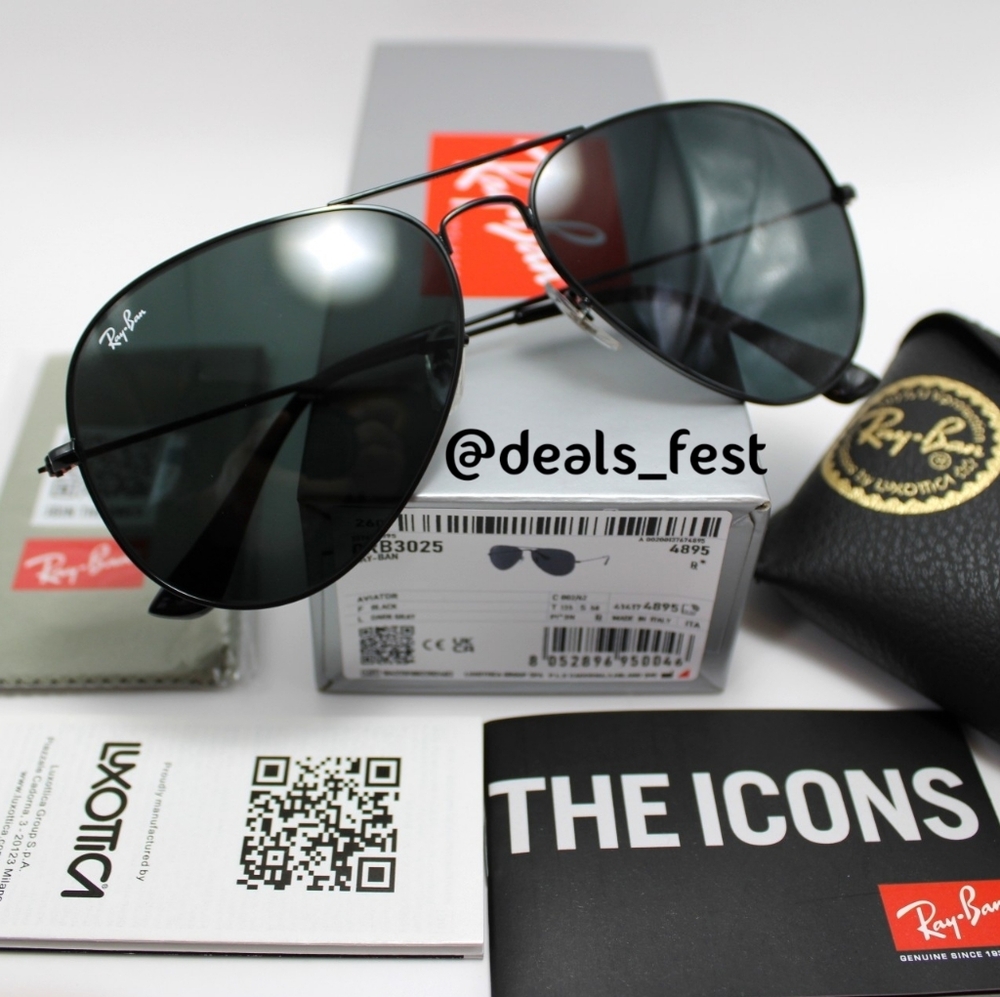 Model Display Ray-Ban Aviator Black RB3025